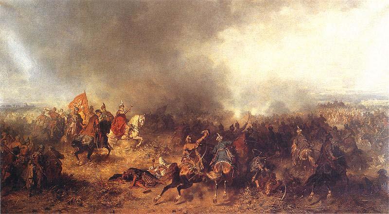 jozef brandt Battle of Chocim. Spain oil painting art